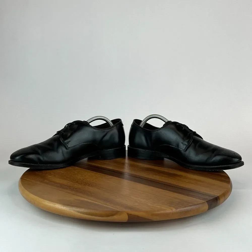 Mens Allen Edmonds Flatiron Black Leather‎ Brogue Oxford Dress Shoes Size 8.5 D
